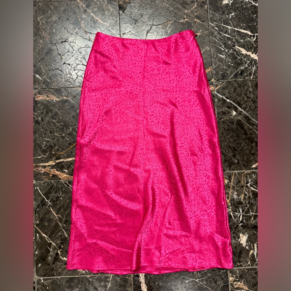 Pink Leopard Maxi Skirt